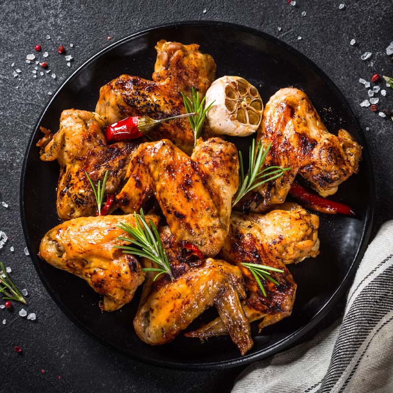 כנפיים בדבש ורוזמרין