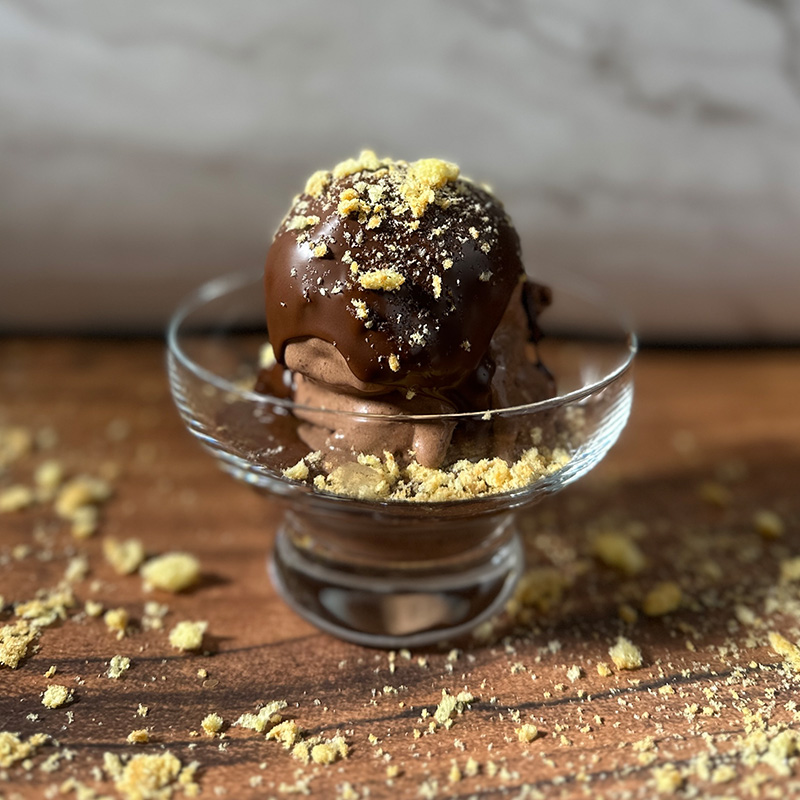 גלידת שוקולד במבה