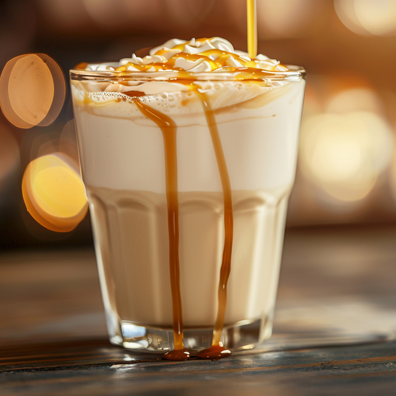 לאטה עם סירופ קרמל