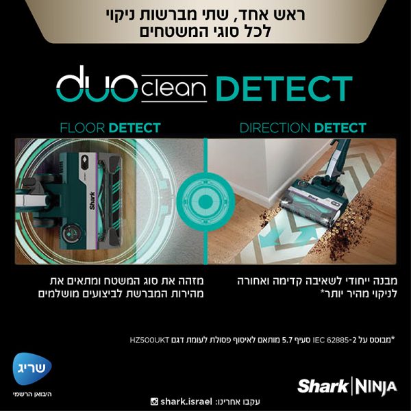 HZ4000 שואב אבק חשמלי POWER DETECT מבית Shark