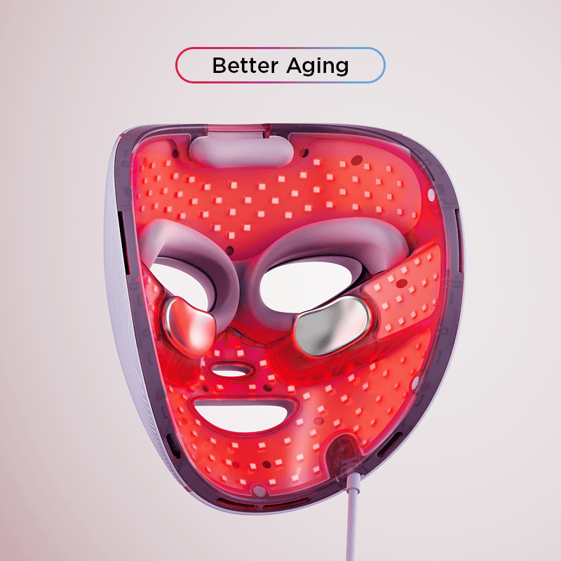 מסכת CryoGlow Shark Beauty - Better Aging אור אדום 630nm החלקת קמטוטים